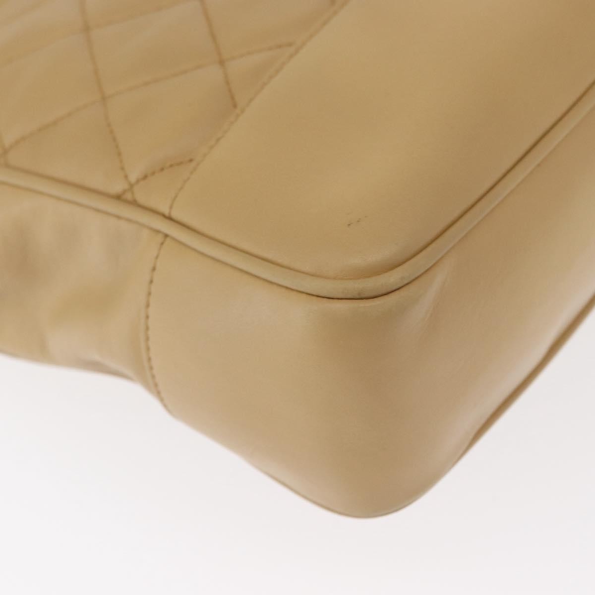 Chanel Expandable Zip Around Tote Quilted Leather, BEIGE, LEATHER, Shoulder bag
