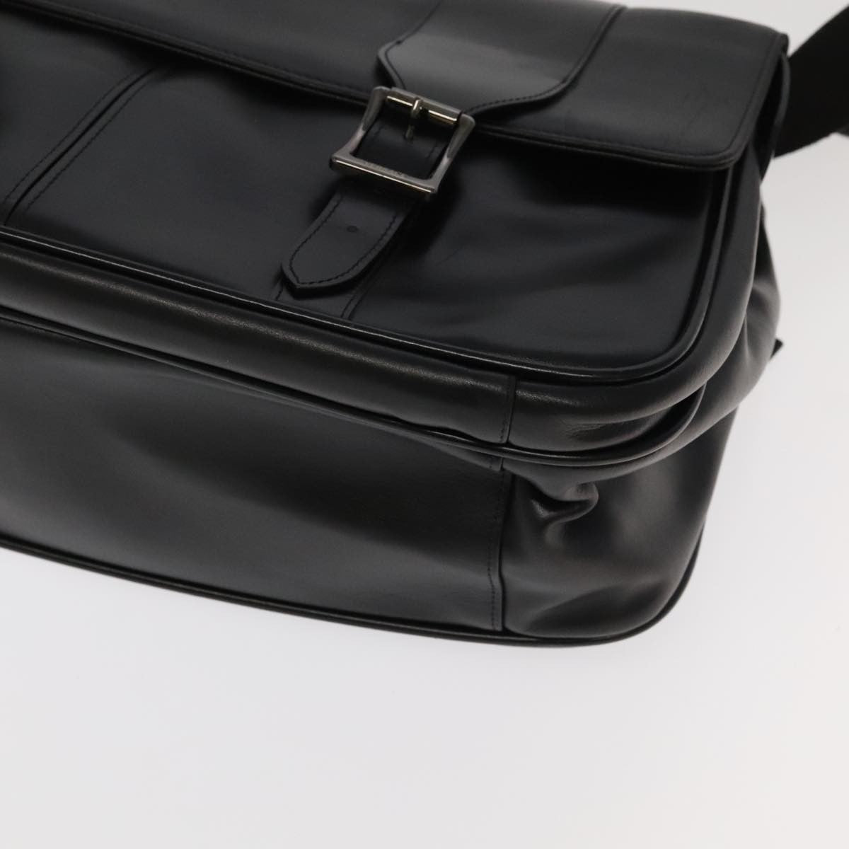 Versace Messenger Bag Leather, BLACK, LEATHER, Shoulder bag