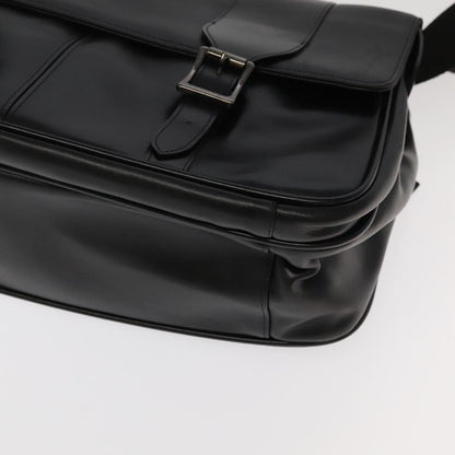 Versace Messenger Bag Leather, BLACK, LEATHER, Shoulder bag