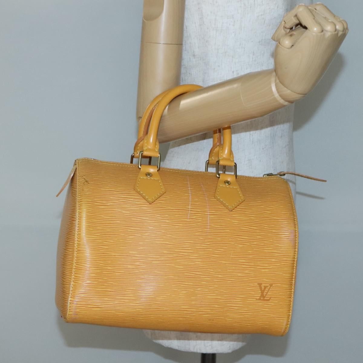 Louis Vuitton Speedy Handbag Epi Leather, YELLOW, LEATHER, Handbag