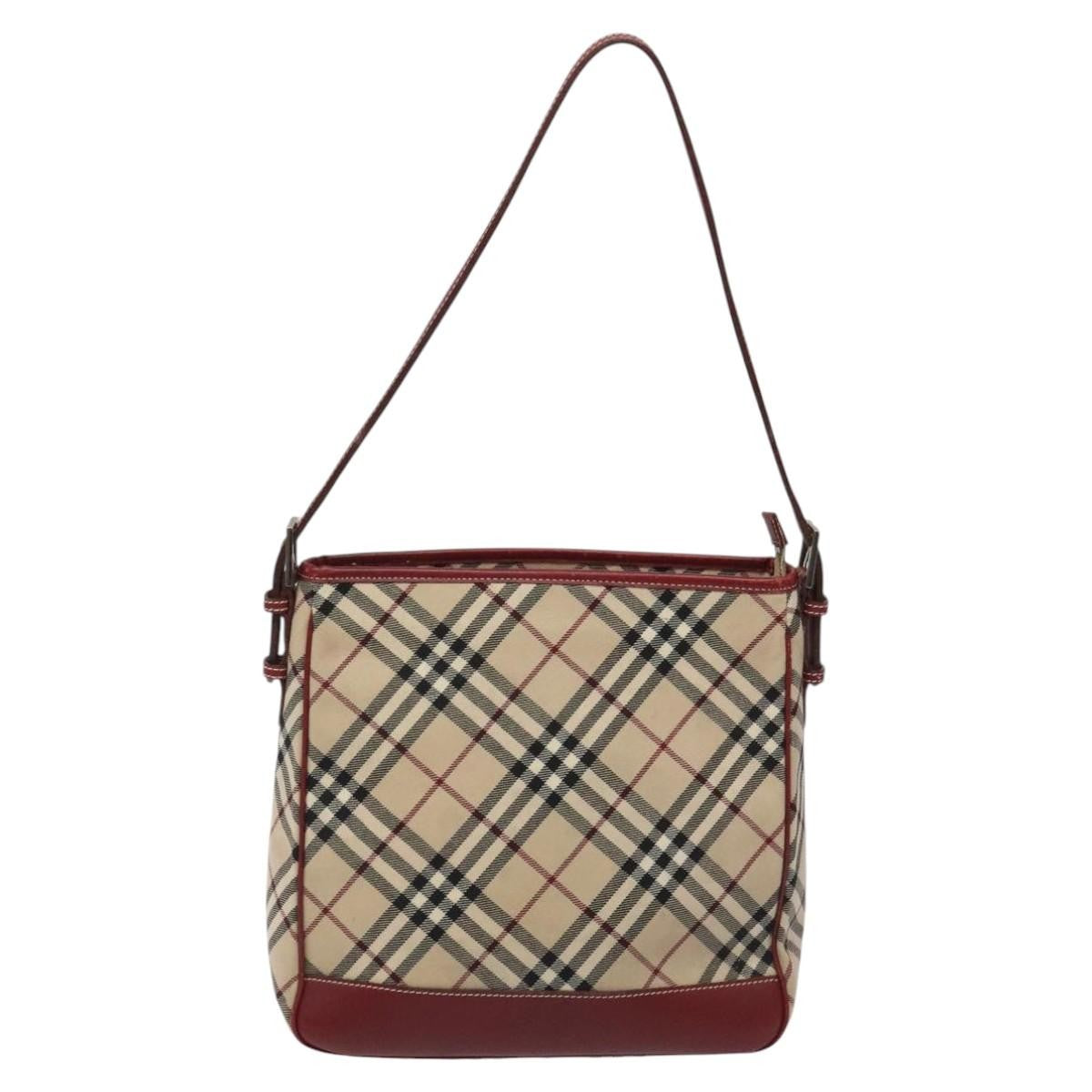 Burberry Nova Check Blue Label Canvas, BEIGE, CANVAS, Shoulder bag