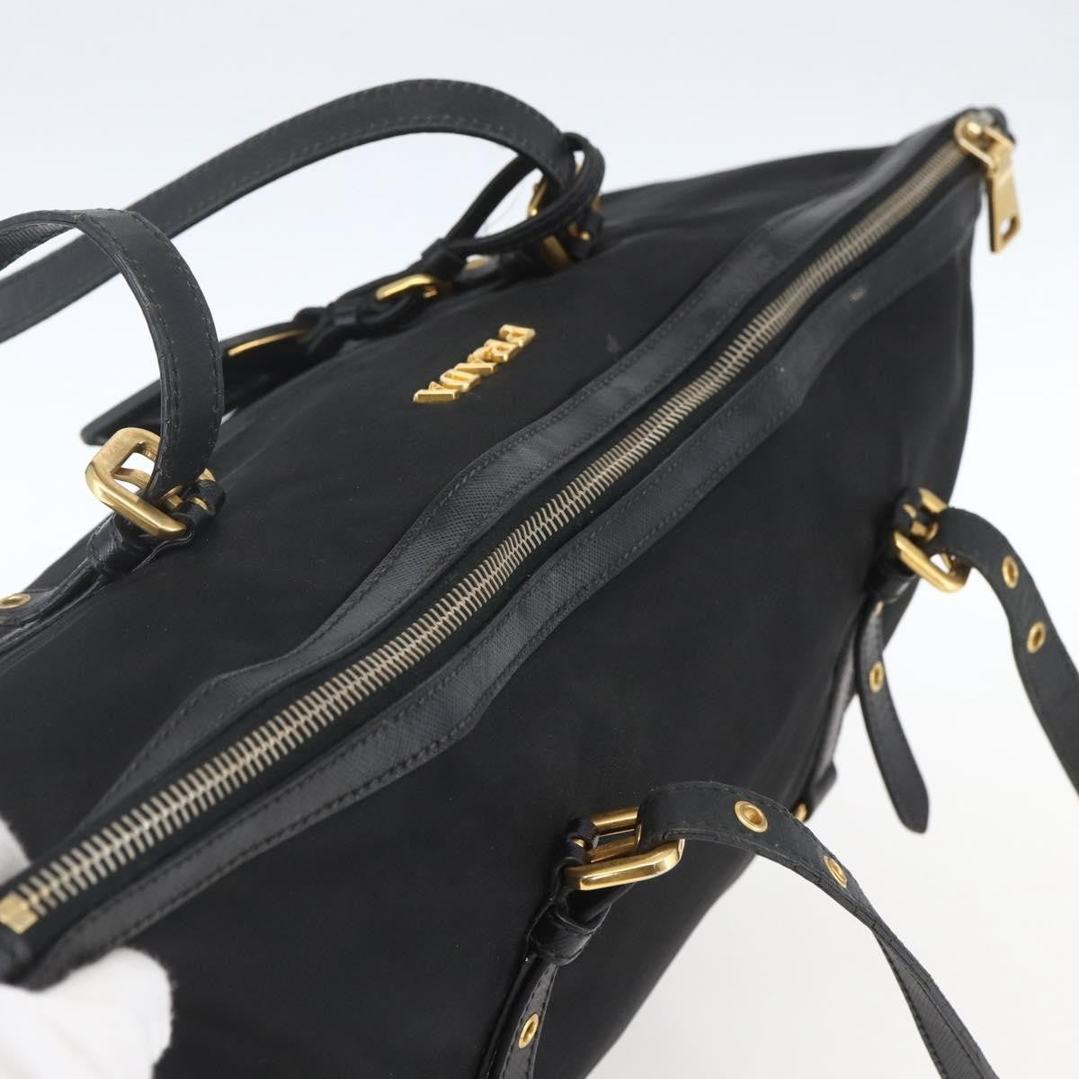 Prada Belted Tote Tessuto, BLACK, NYLON, Tote bag
