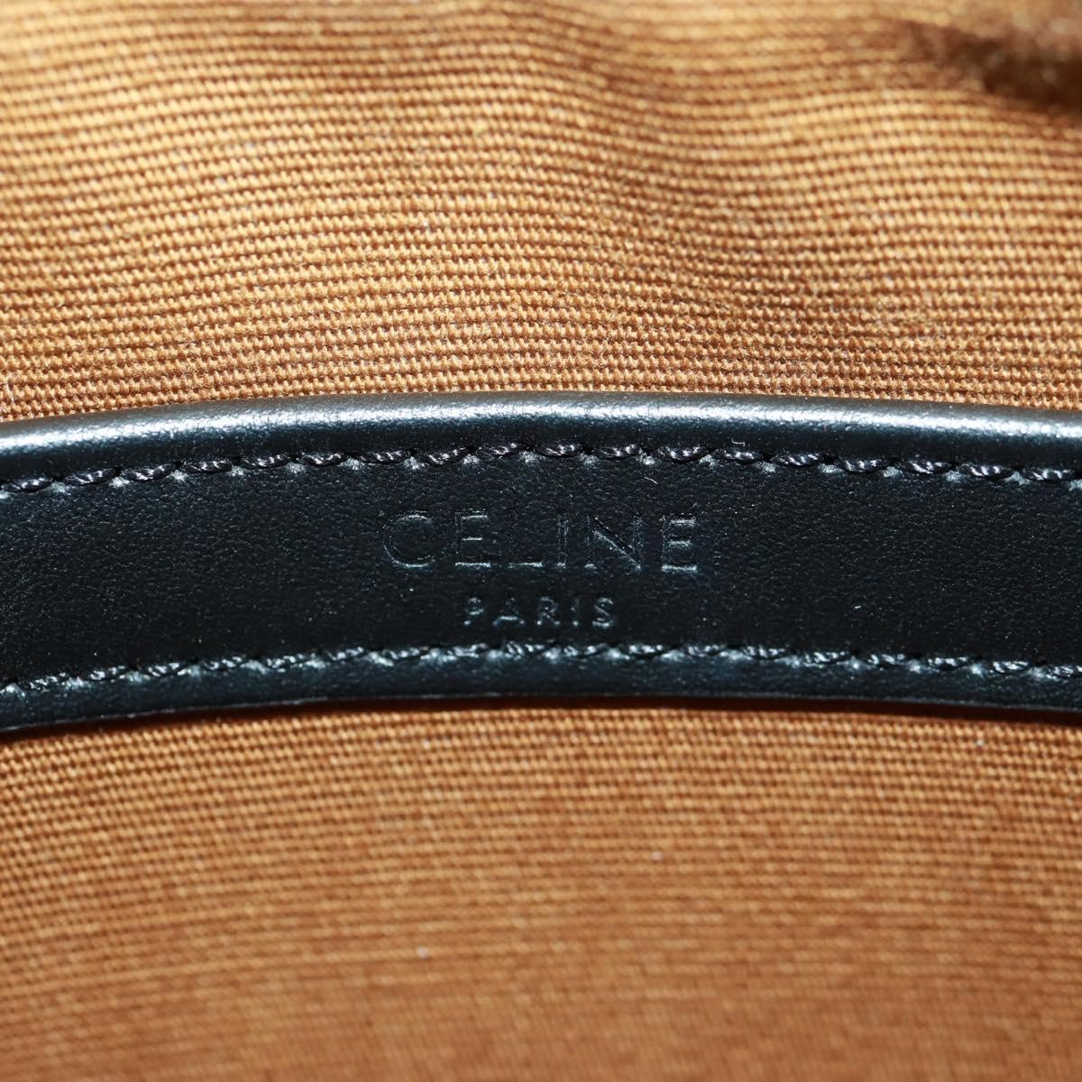 Celine Logo Messenger Bag Triomphe Coated Canvas, Black, PVC, Shoulder Bag