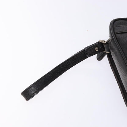 Gucci Zipped Pouch Leather, BROWN, LEATHER, Clutche & pouche