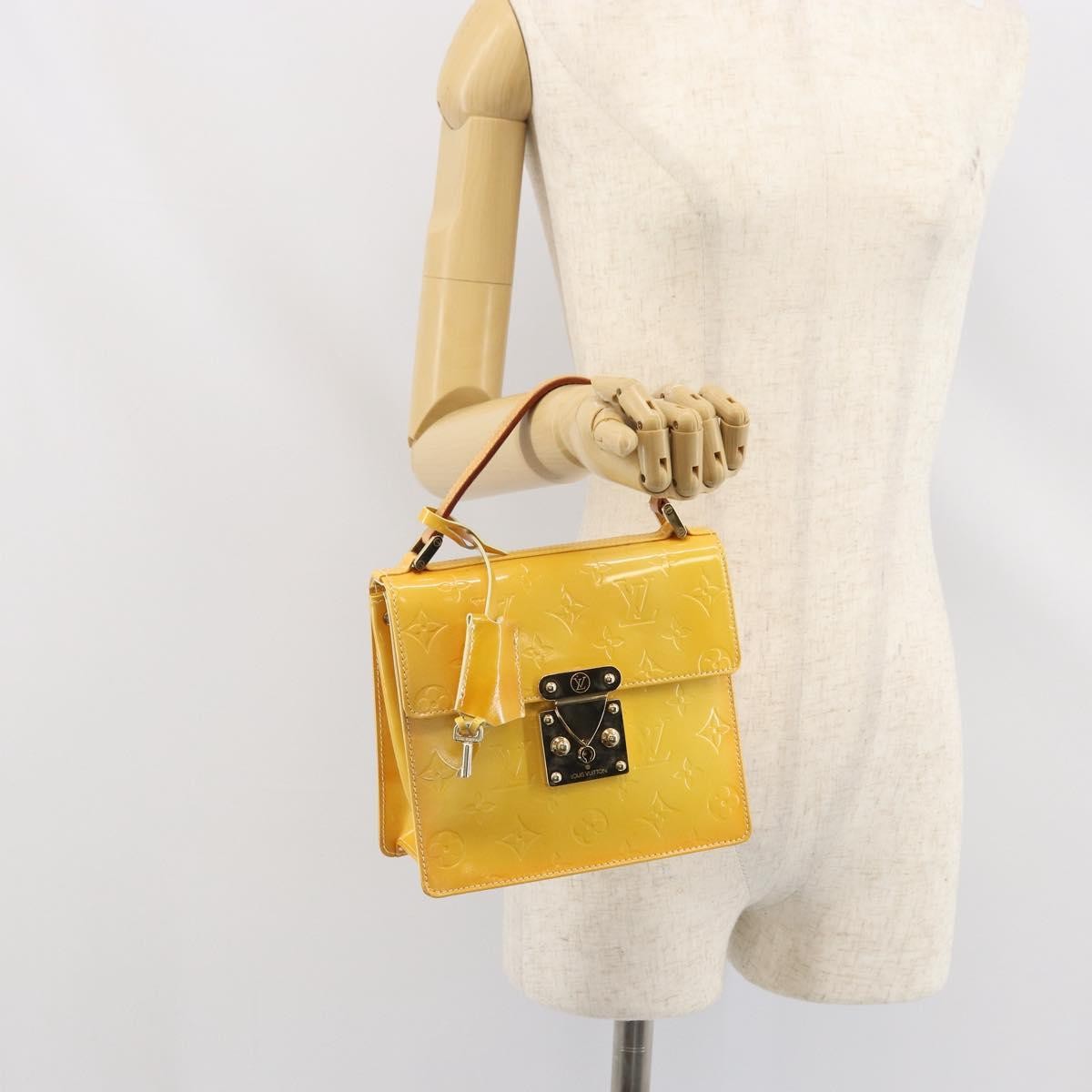 Louis Vuitton Spring Street NM Handbag Patent leather, YELLOW, PATENT_LEATHER, Handbag