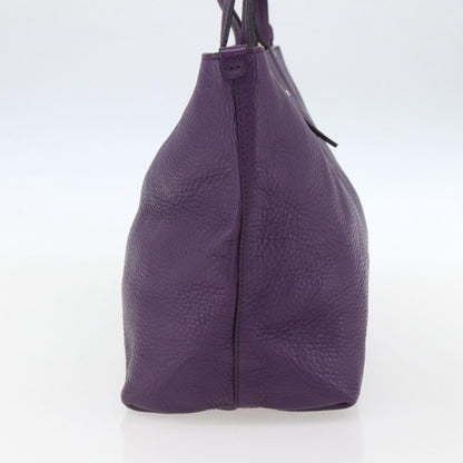 Salvatore Ferragamo Gancini Tote Leather, PURPLE, LEATHER, Tote bag