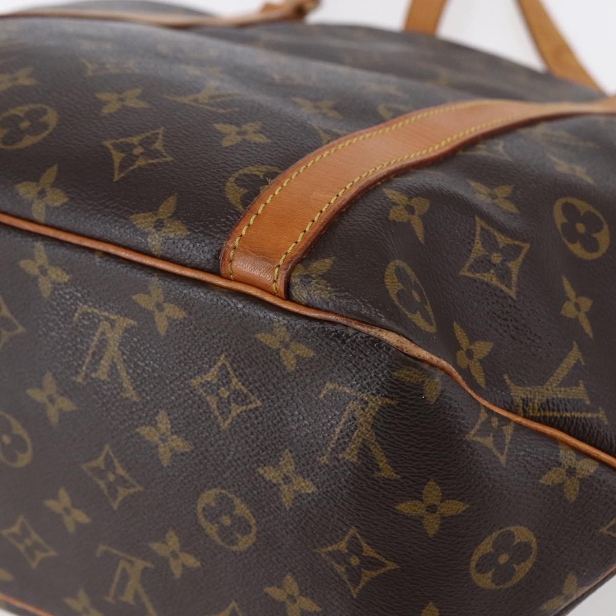 Louis Vuitton Shopping Sac Handbag Monogram Canvas, BROWN, CANVAS, Tote bag