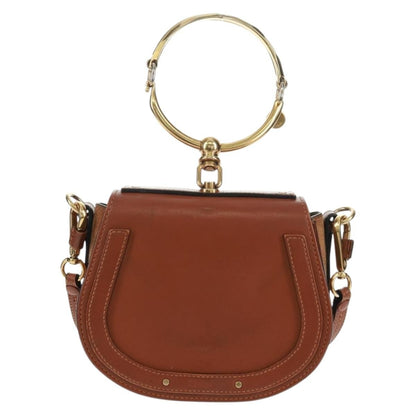 Chloe Nile Crossbody Bag Leather, BROWN, LEATHER, Handbag