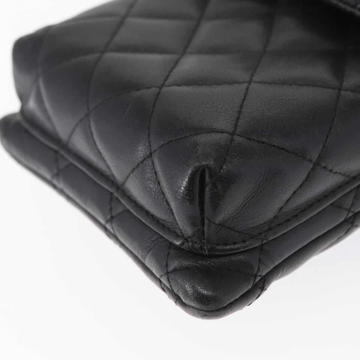 Chanel Cambon Flap Crossbody Bag Quilted Lambskin, SILVER, LEATHER, Shoulder bag