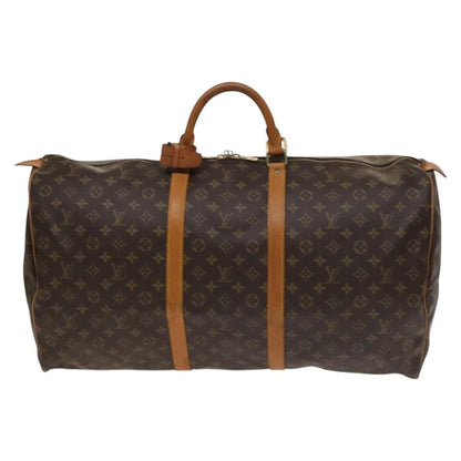 Louis Vuitton Keepall Bag Monogram Canvas, BROWN, CANVAS, Travel bag
