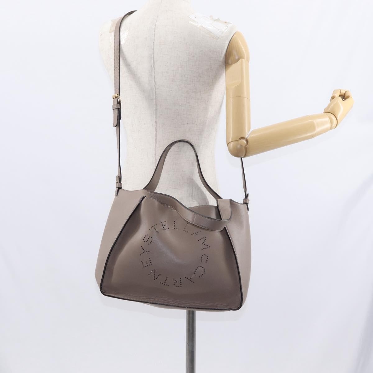 Stella McCartney Alter Tote Perforated Faux Leather, BEIGE, SYNTHETIC, Tote bag
