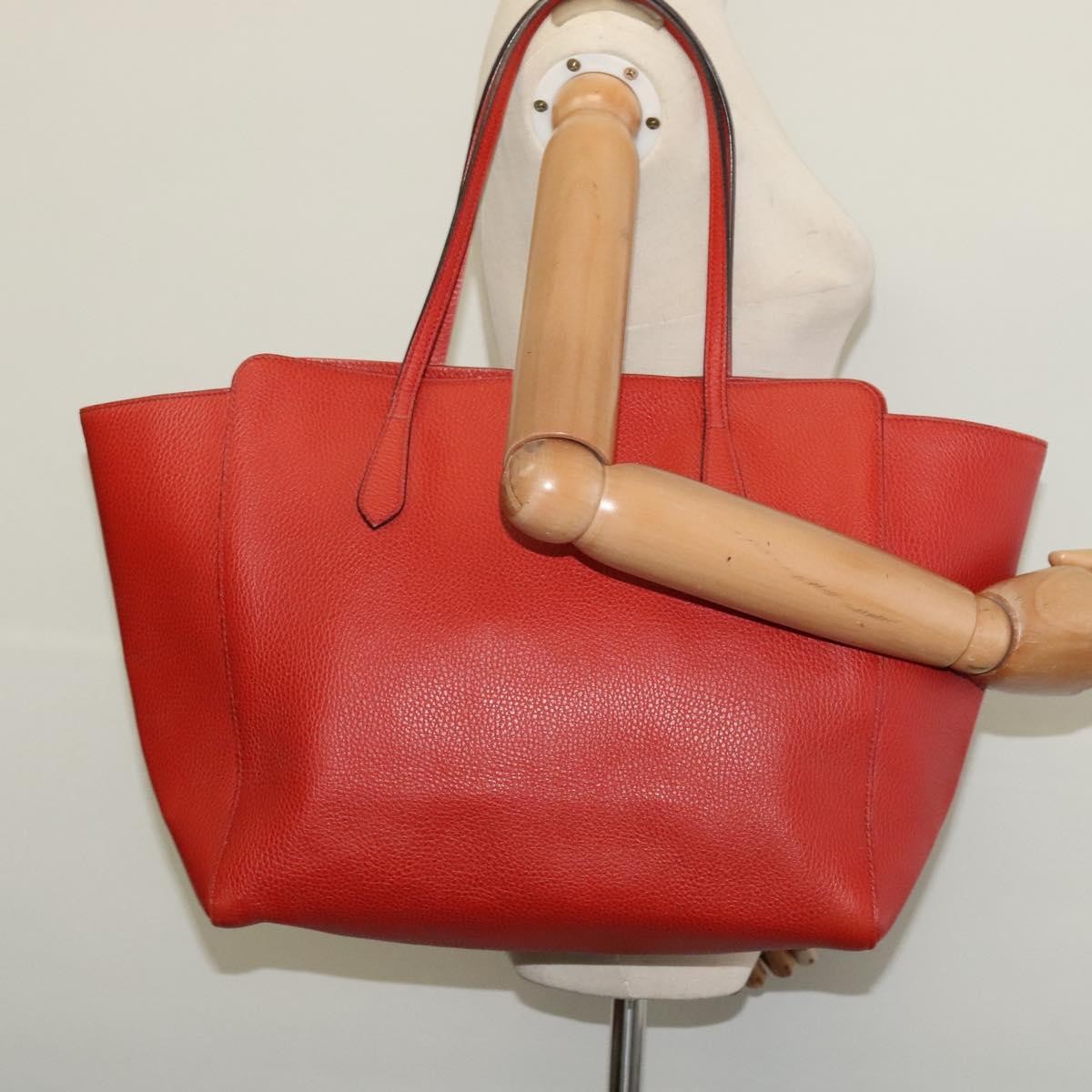 Gucci Swing Tote Leather, RED, LEATHER, Tote bag