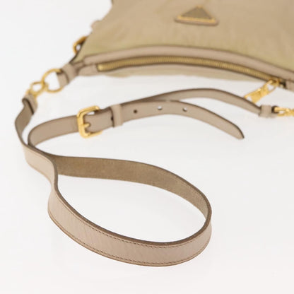 Prada Hobo Tessuto, BEIGE, NYLON, Shoulder bag