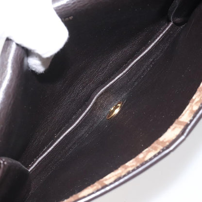 Christian Dior Vintage Trotter Flap Shoulder Bag Canvas, BROWN, CANVAS, Shoulder bag