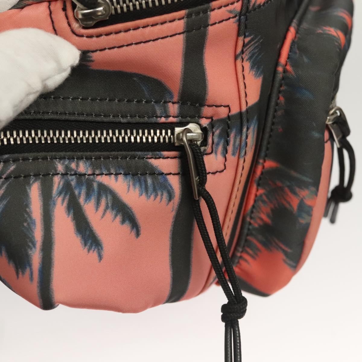 Saint Laurent Front Pocket Waist Bag Printed Nylon, Pink, Nylon, Shoulder Bag