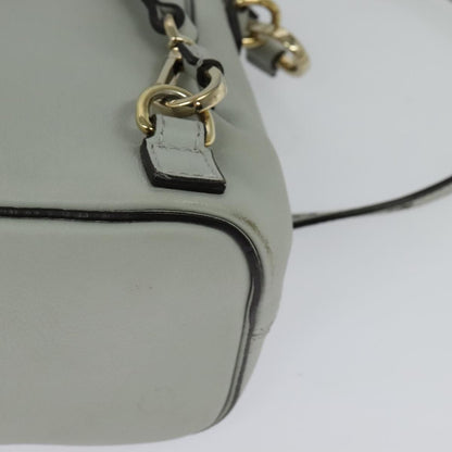 Chloe Faye Backpack Leather and Suede, BLUE, LEATHER, Backpack