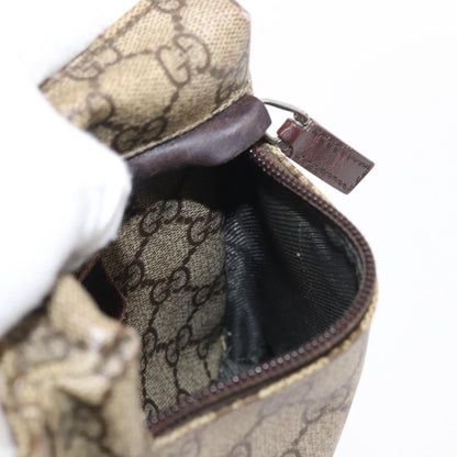 Gucci Vintage Double Belt Bag GG Canvas with Leather, BEIGE, CANVAS, Clutche & pouche