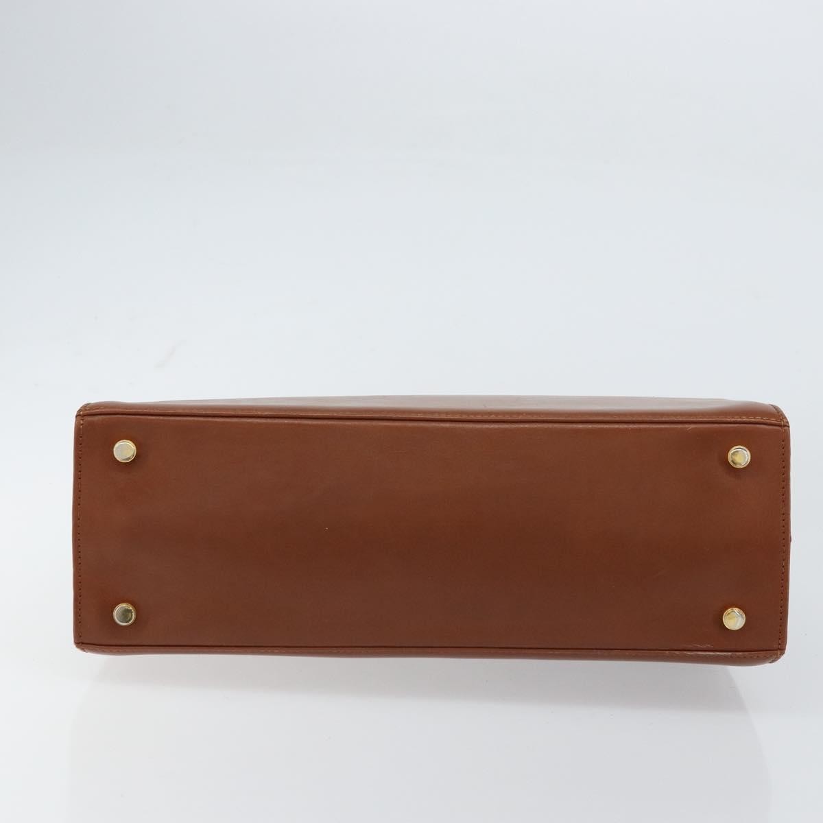 Salvatore Ferragamo Vintage Handbag Leather, BROWN, LEATHER, Handbag