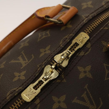 Louis Vuitton Keepall Bag Monogram Canvas, BROWN, CANVAS, Travel bag