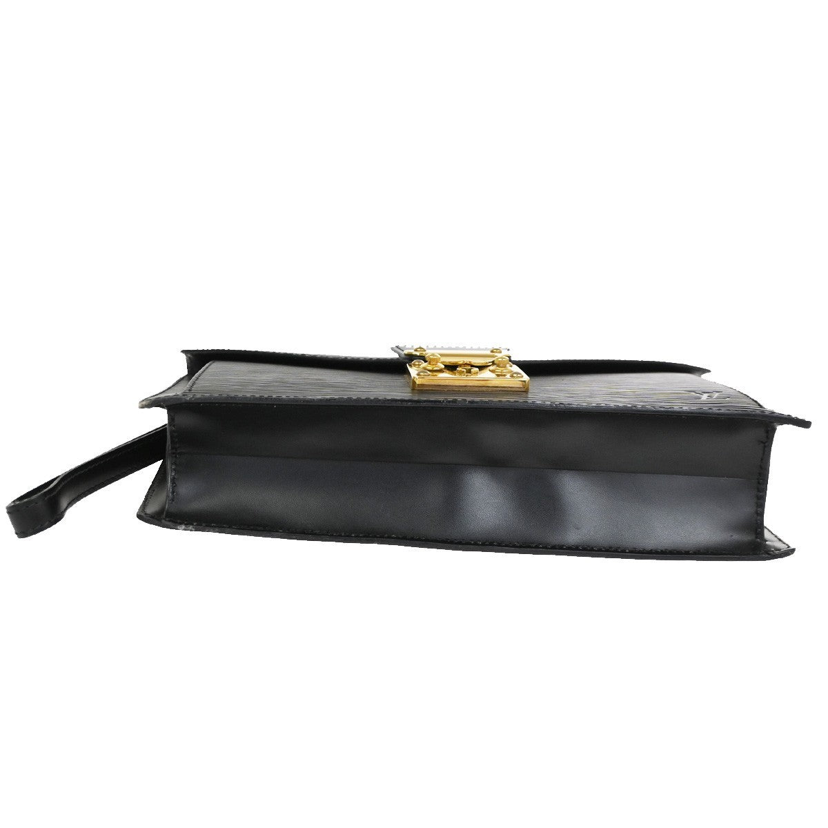 Louis Vuitton Dragonne Pochette Epi Leather, Black, Leather, Clutch