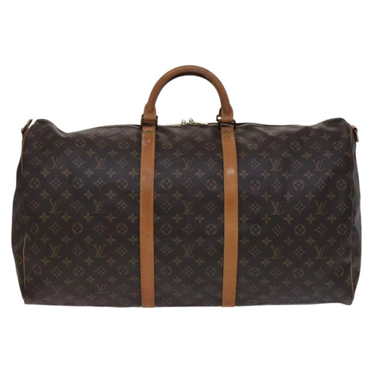 Louis Vuitton Keepall Bandouliere Bag Monogram Canvas, BROWN, CANVAS, Travel bag