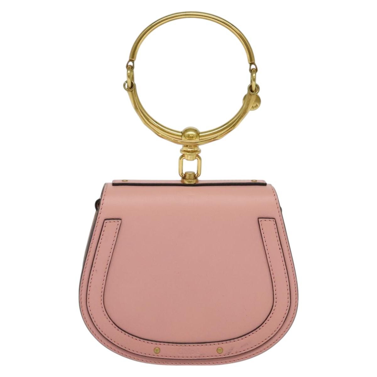Chloe Nile Crossbody Bag Leather, Pink, Leather, Handbag