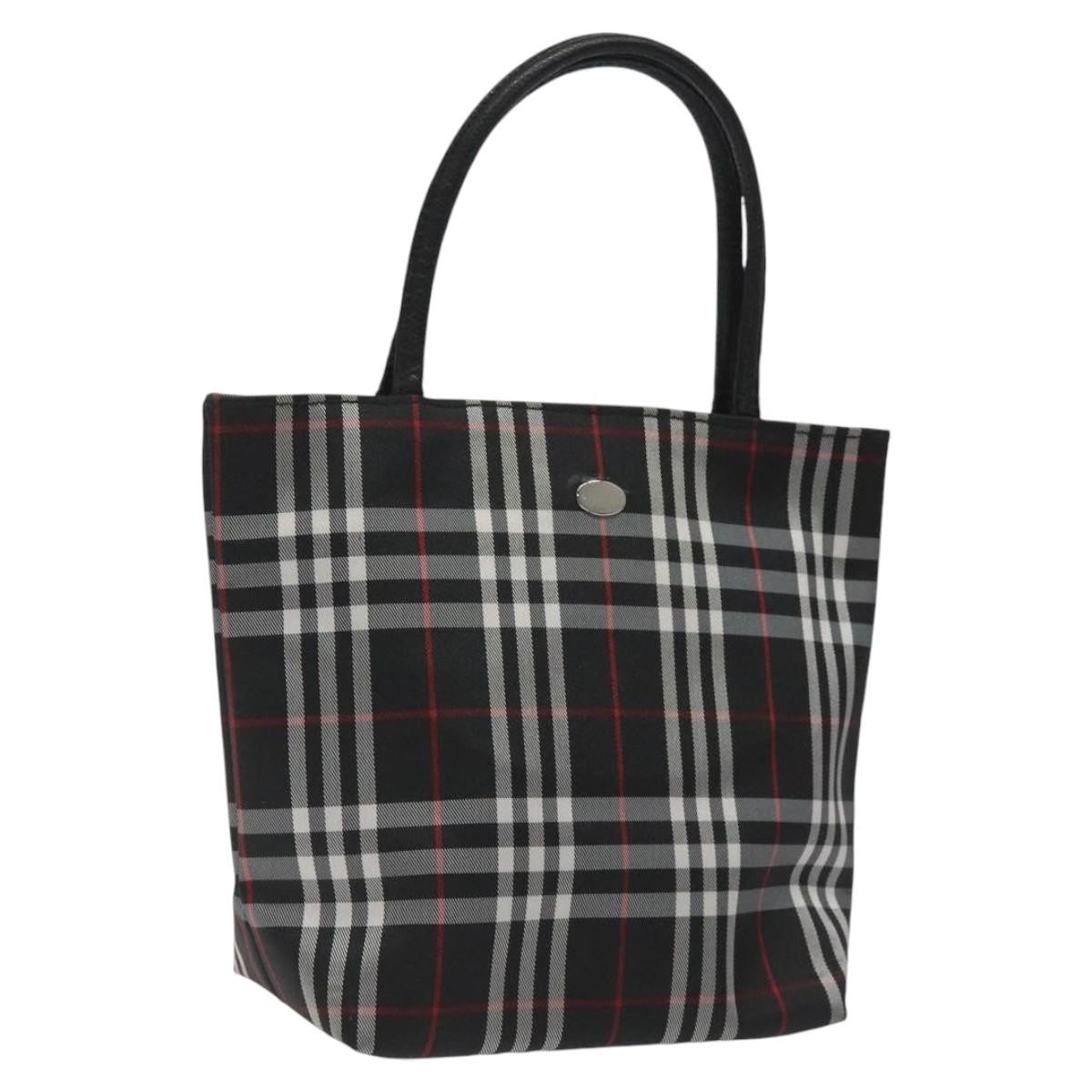 Burberry Nova Check Tote Nylon, Black, Nylon, Handbag