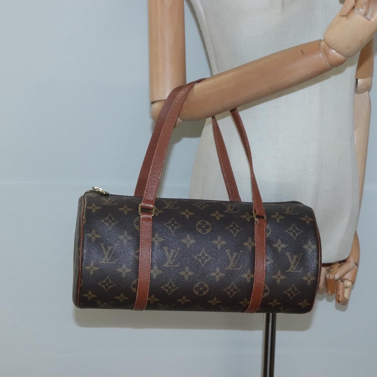 Louis Vuitton Papillon Handbag Monogram Canvas, BROWN, CANVAS, Handbag