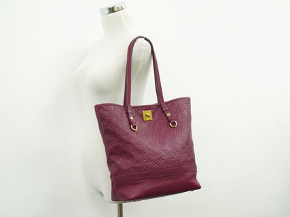 Louis Vuitton Citadine Handbag Monogram Empreinte Leather, BURGUNDY, LEATHER, Handbag