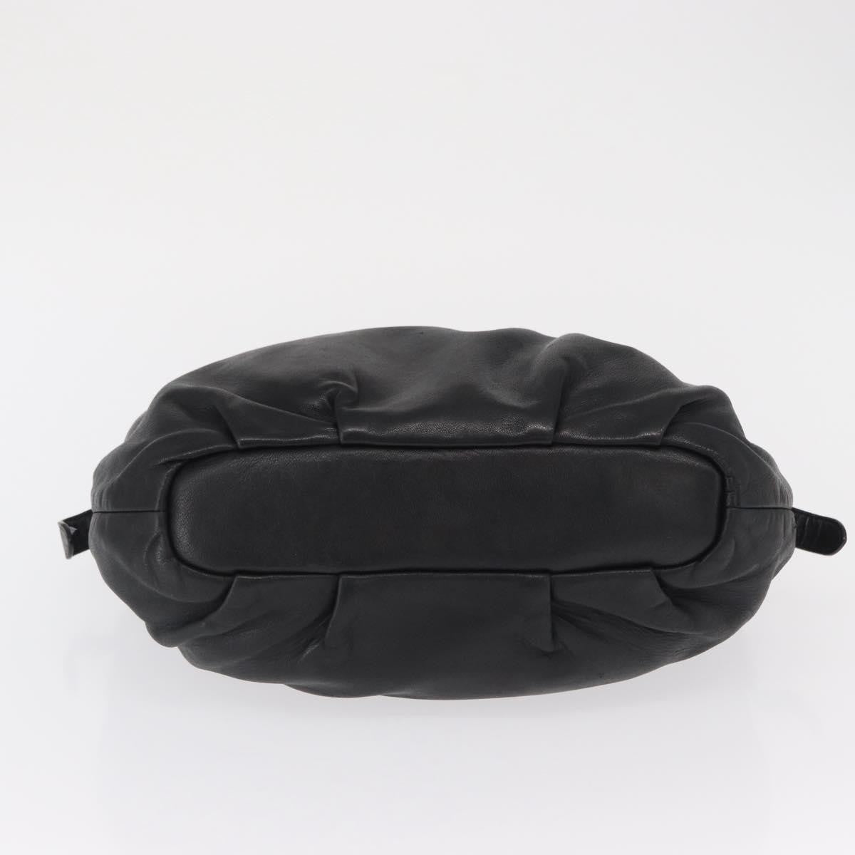 Prada Lux Chain Strap Hobo Soft Calf, BLACK, LEATHER, Shoulder bag