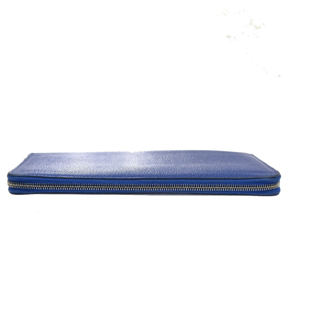 Hermes Azap Zip Around Wallet Silk'in Epsom, Blue, Leather, Wallet