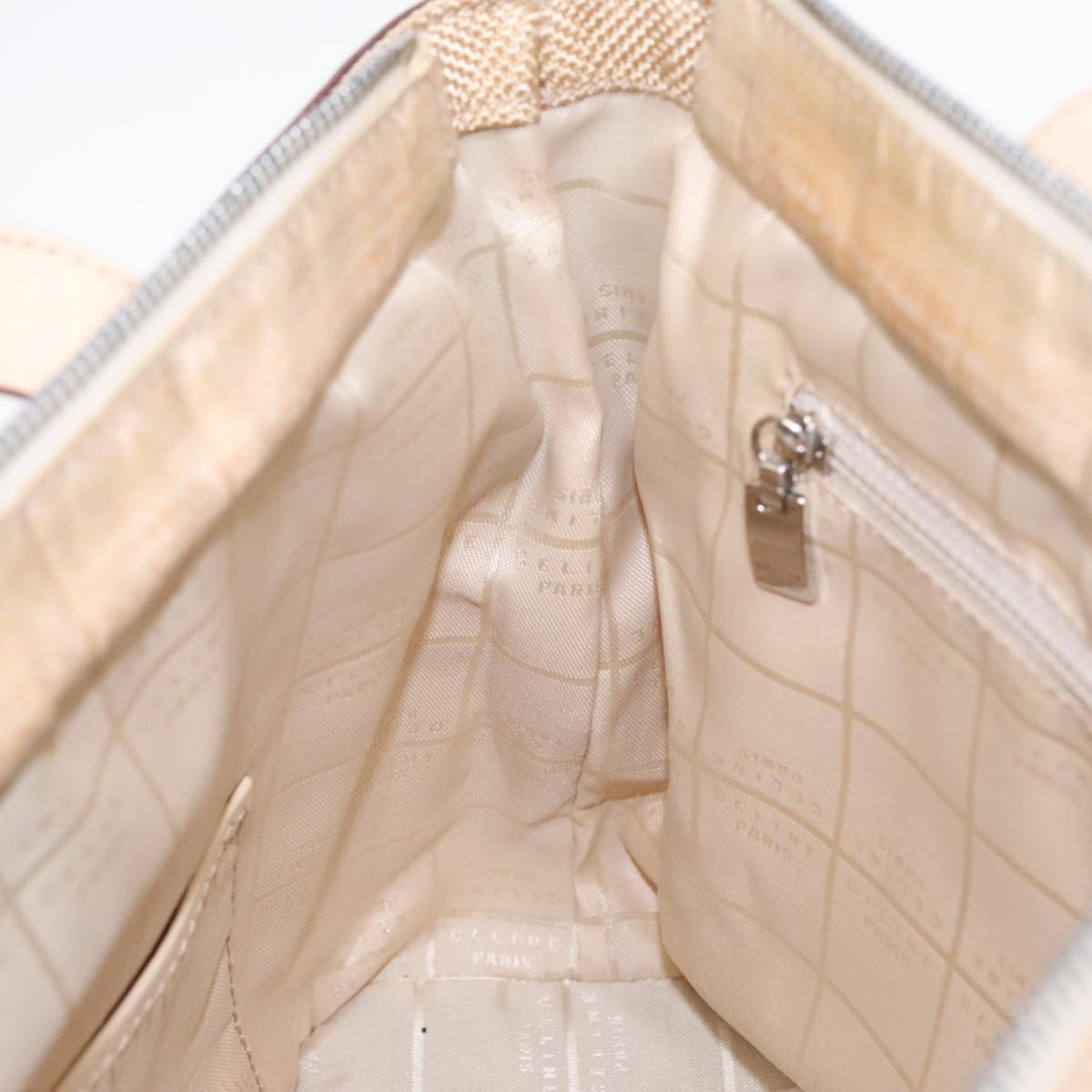 Celine Vintage Shoulder Bag Canvas, BEIGE, CANVAS, Shoulder bag