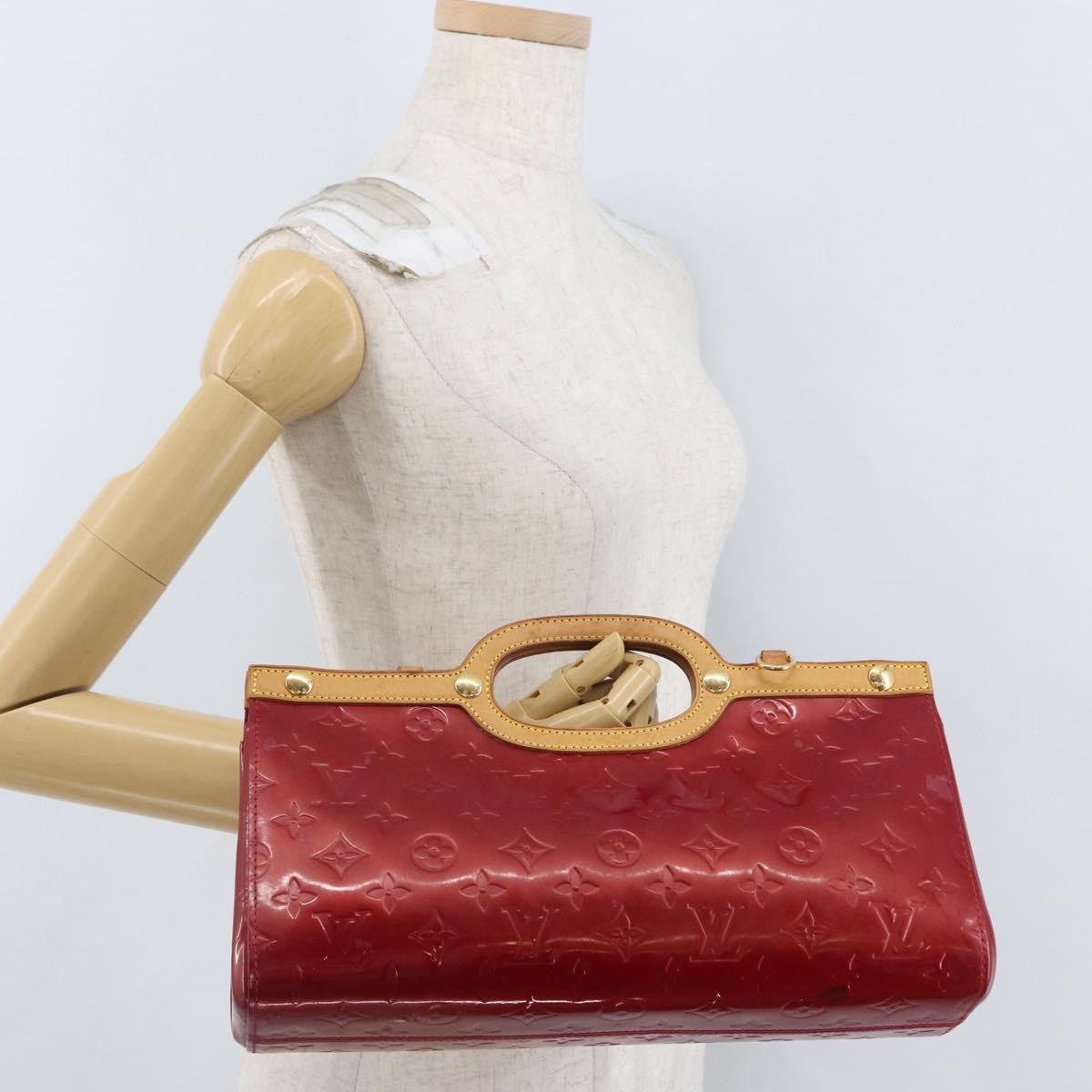 Louis Vuitton Roxbury Drive Handbag Monogram Vernis, RED, PATENT_LEATHER, Handbag