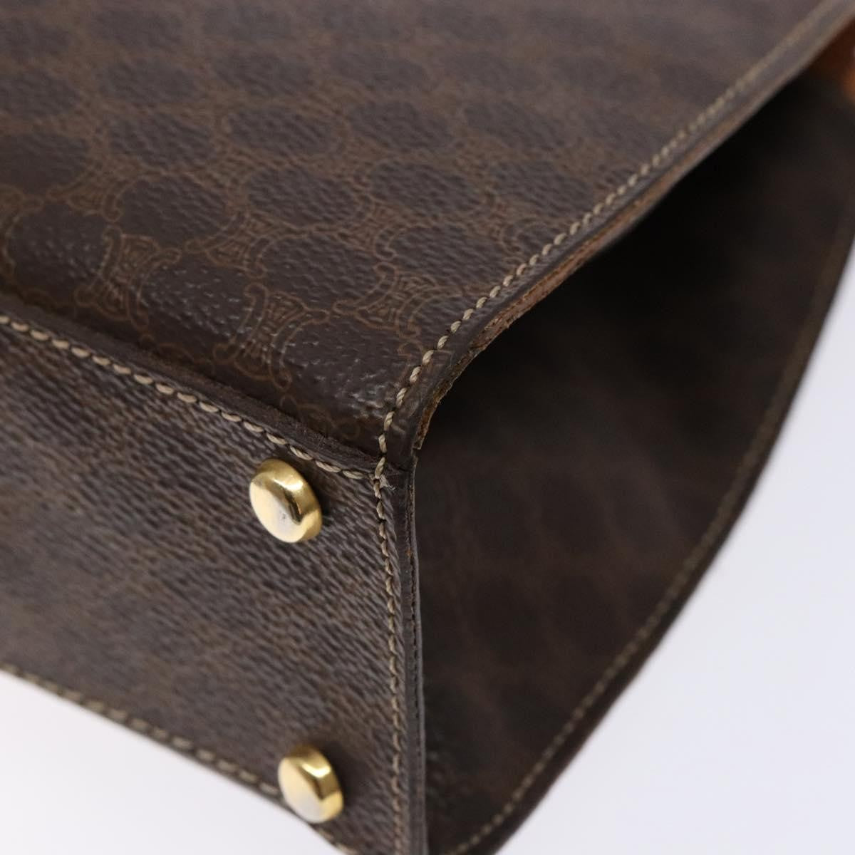 Celine Vintage Macadam Handbag Macadam, BROWN, CANVAS, Handbag