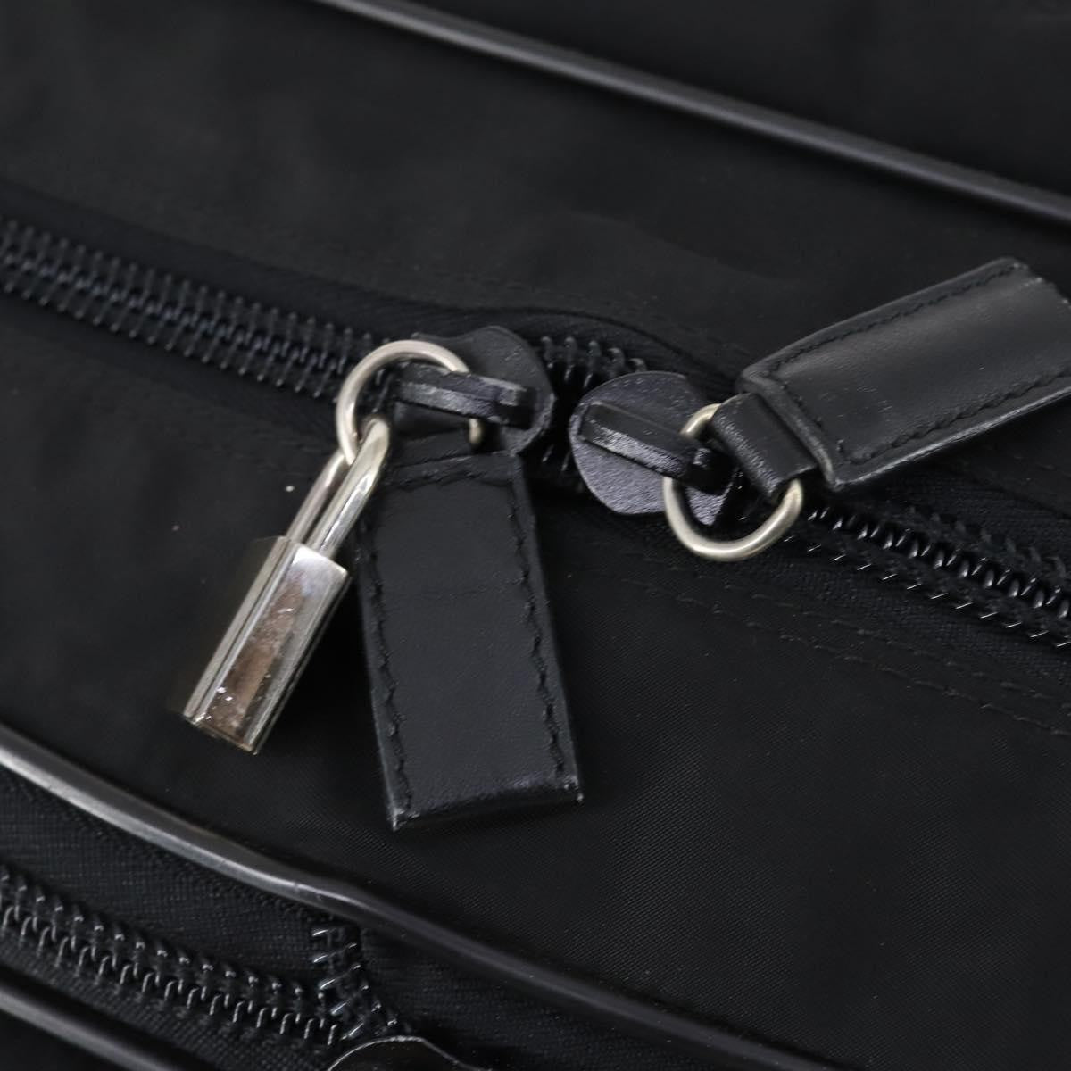 Prada Porta Computer Briefcase Tessuto and Saffiano Leather, BLACK, NYLON, Briefcase