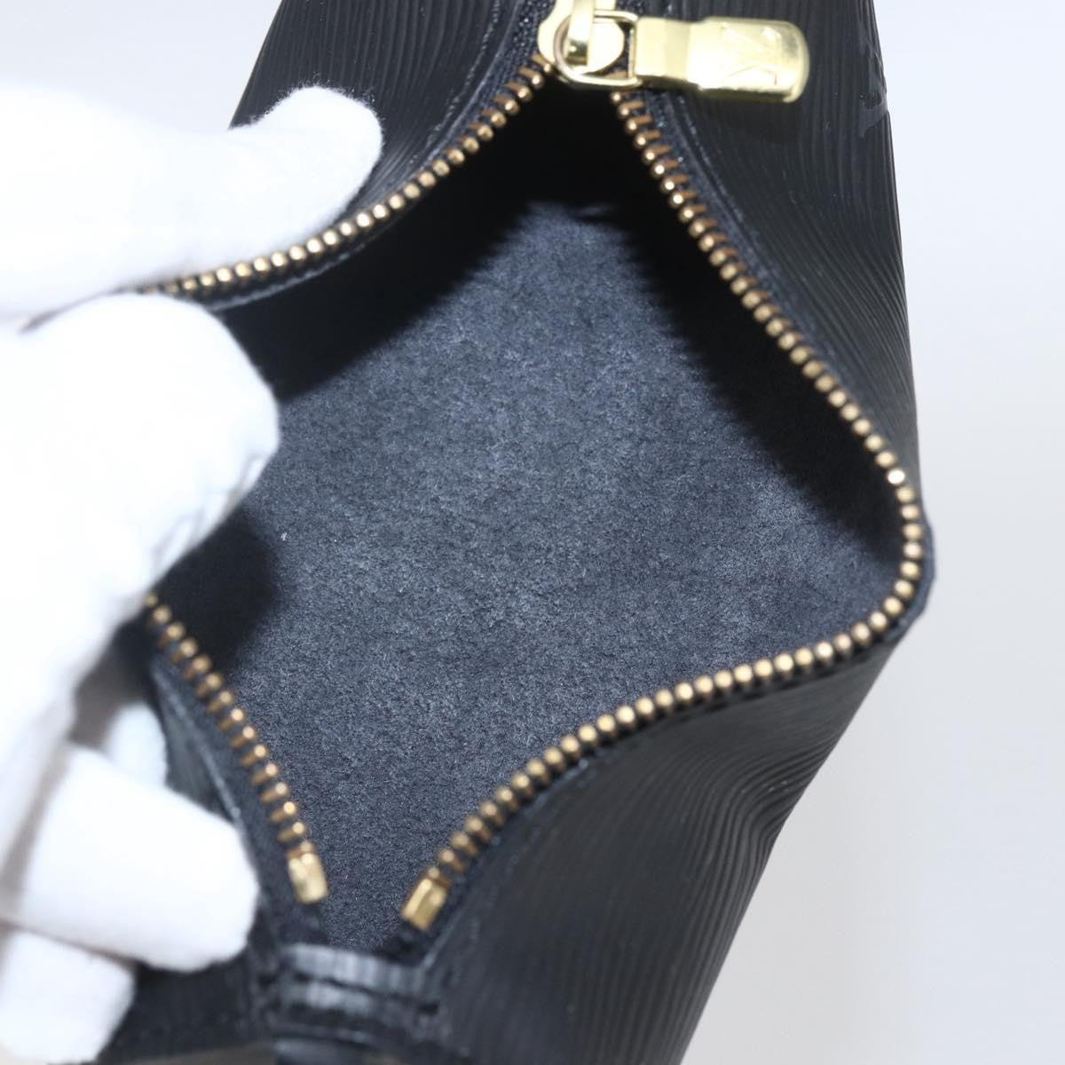 Louis Vuitton Soufflot Pochette Epi Leather, BLACK, LEATHER, Clutche & pouche