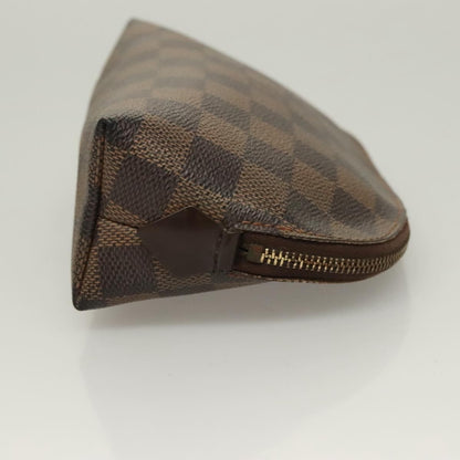 Louis Vuitton Cosmetic Pouch Damier, BROWN, CANVAS, Toiletry Case