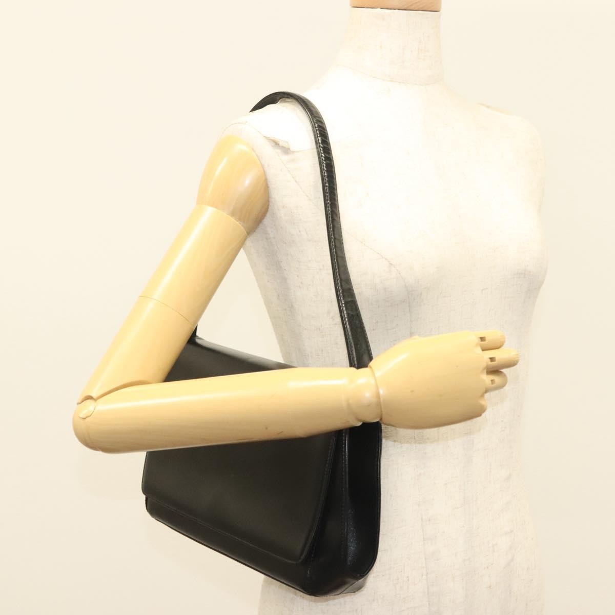 Valentino Garavani Flap Shoulder Bag Leather, BLACK, LEATHER, Shoulder bag