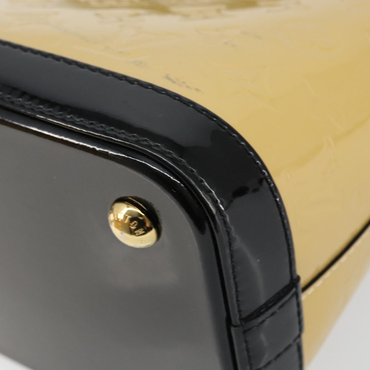 Louis Vuitton Lockit Handbag Monogram Vernis, BEIGE, PATENT_LEATHER, Tote bag