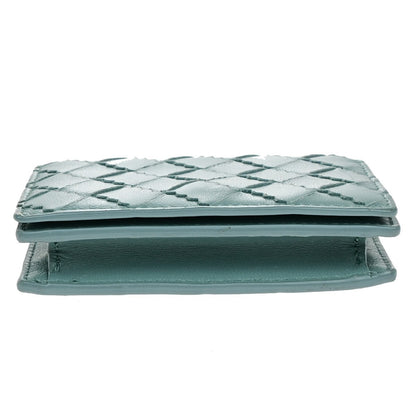 Bottega Veneta Intrecciato Wallet Leather, BLUE, LEATHER, Wallets