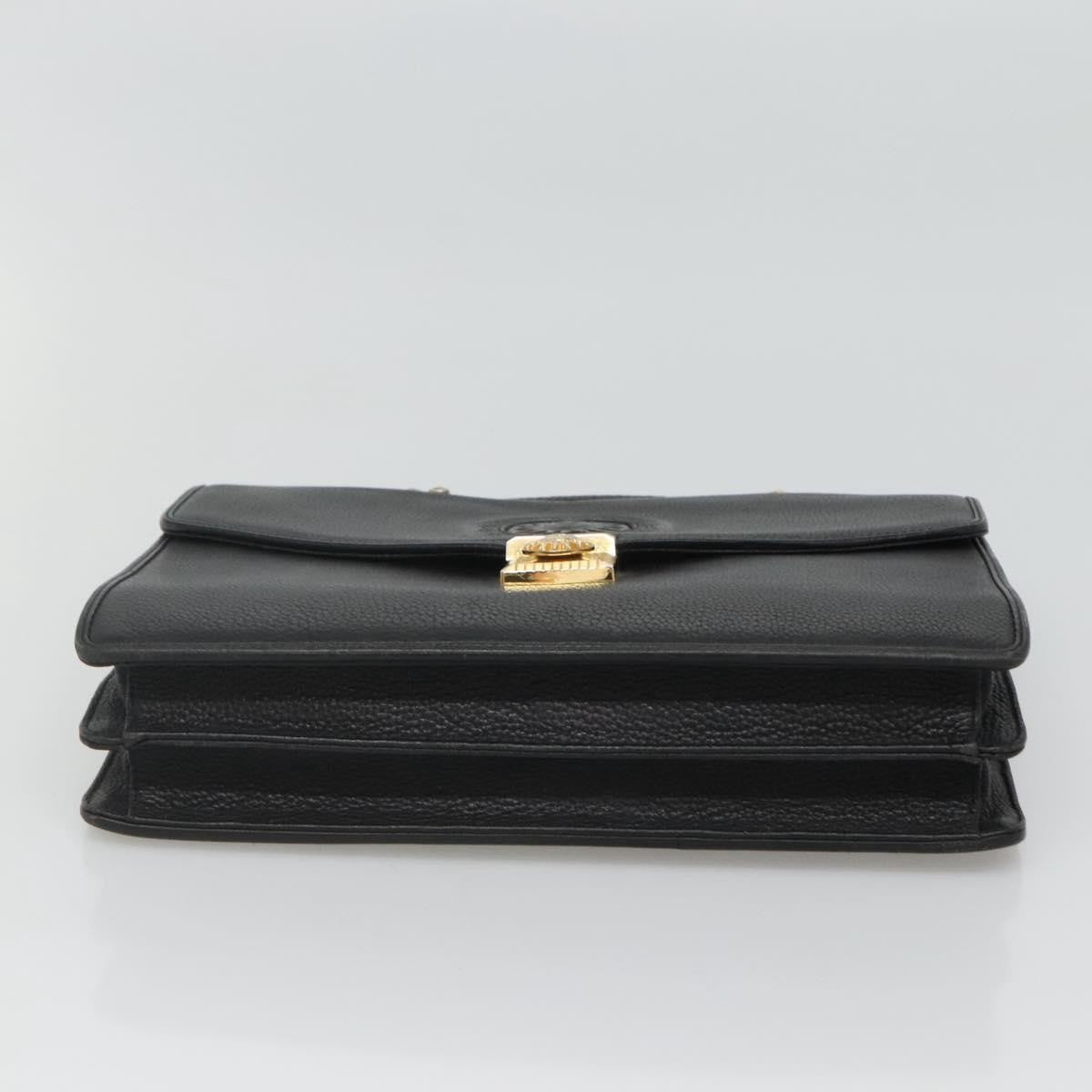 Versace Vintage Sun handbag Leather, BLACK, LEATHER, Handbag