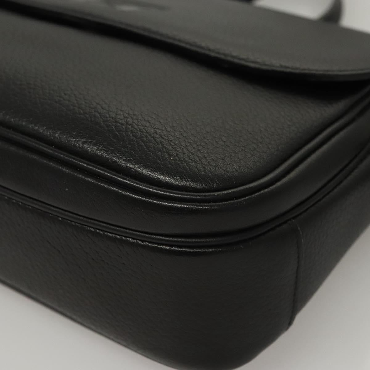 Burberry Vintage Shoulder Bag Leather, BLACK, LEATHER, Shoulder bag