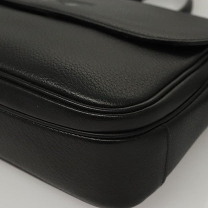 Burberry Vintage Shoulder Bag Leather, BLACK, LEATHER, Shoulder bag
