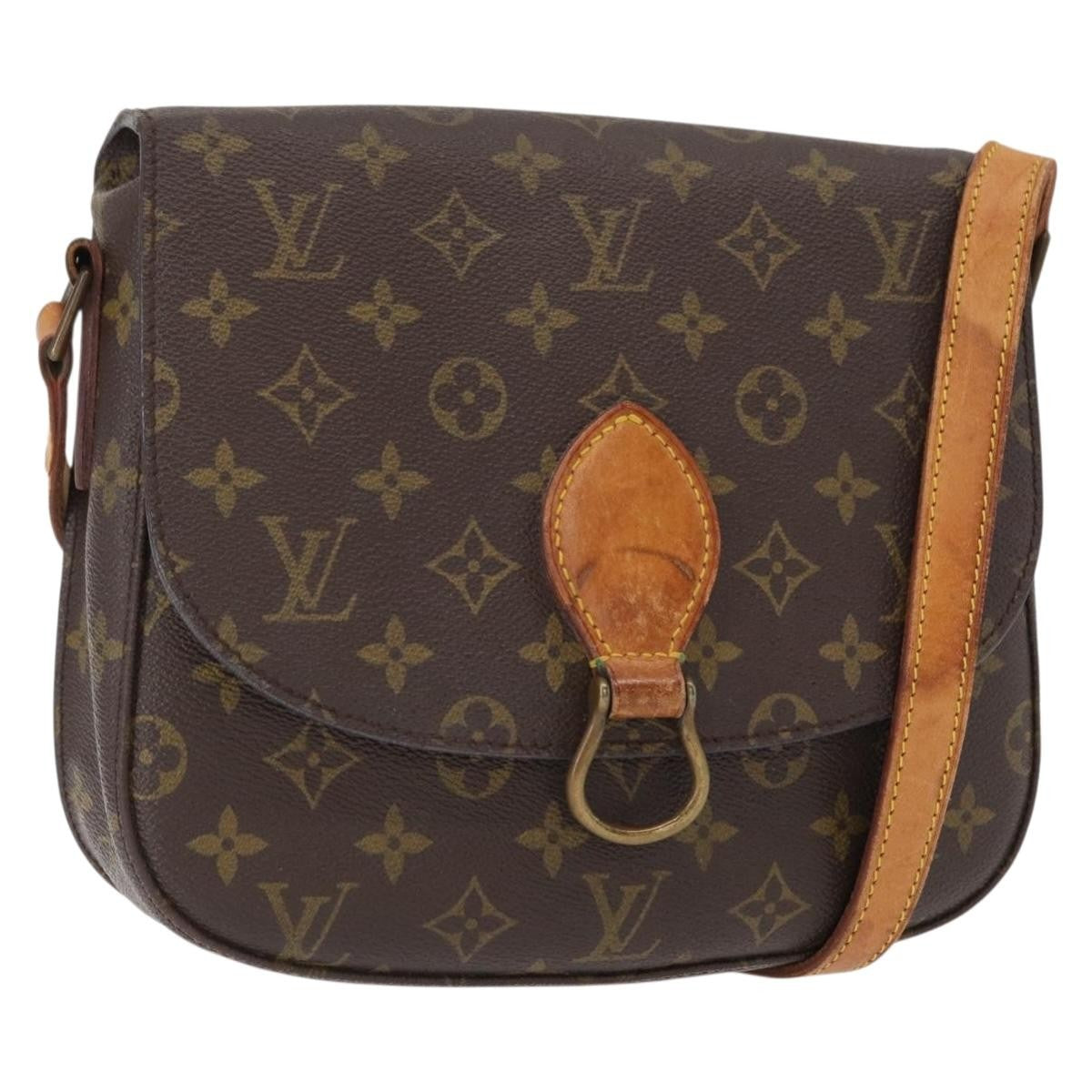 Louis Vuitton Saint Cloud Handbag Monogram Canvas, BROWN, CANVAS, Shoulder bag