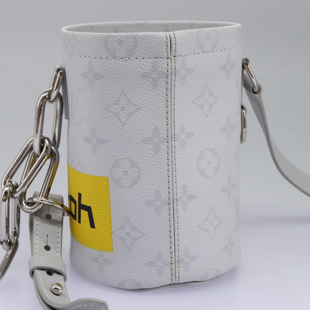 Louis Vuitton Chalk Nano Bag Limited Edition Logo Story Monogram Canvas, GRAY, CANVAS, Handbag