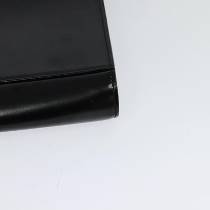 Celine Vintage Circle Logo Crossbody Bag Leather, BLACK, LEATHER, Crossbody bag