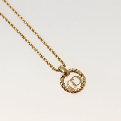 Christian Dior CD Pendant Necklace Metal, GOLD, METAL, Necklace
