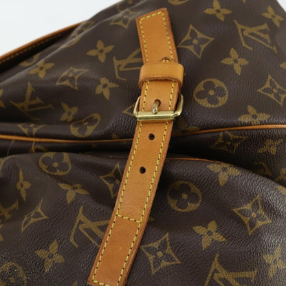 Louis Vuitton Saumur Handbag Monogram Canvas, BROWN, CANVAS, Shoulder bag