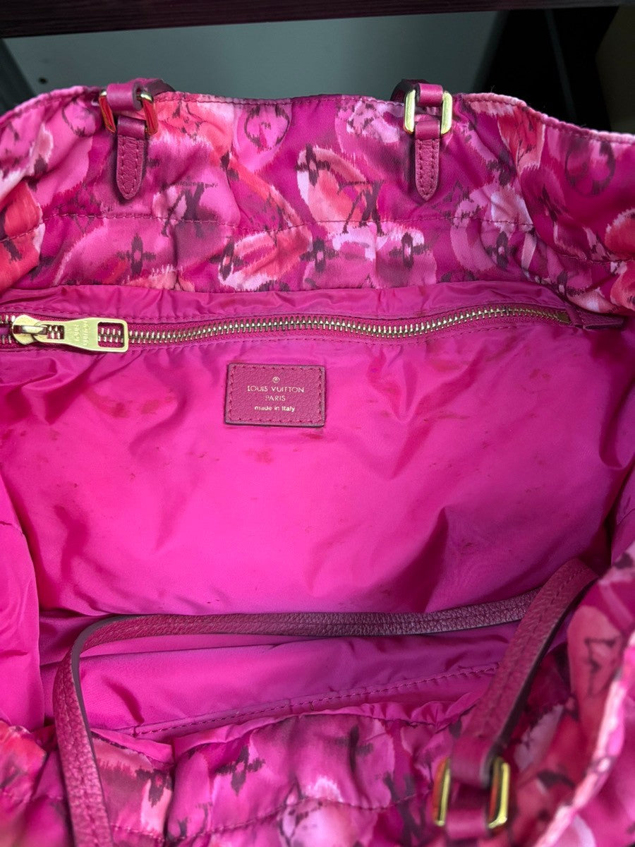 Louis Vuitton Noefull Handbag Ikat Nylon, Pink, Nylon, Shoulder Bag