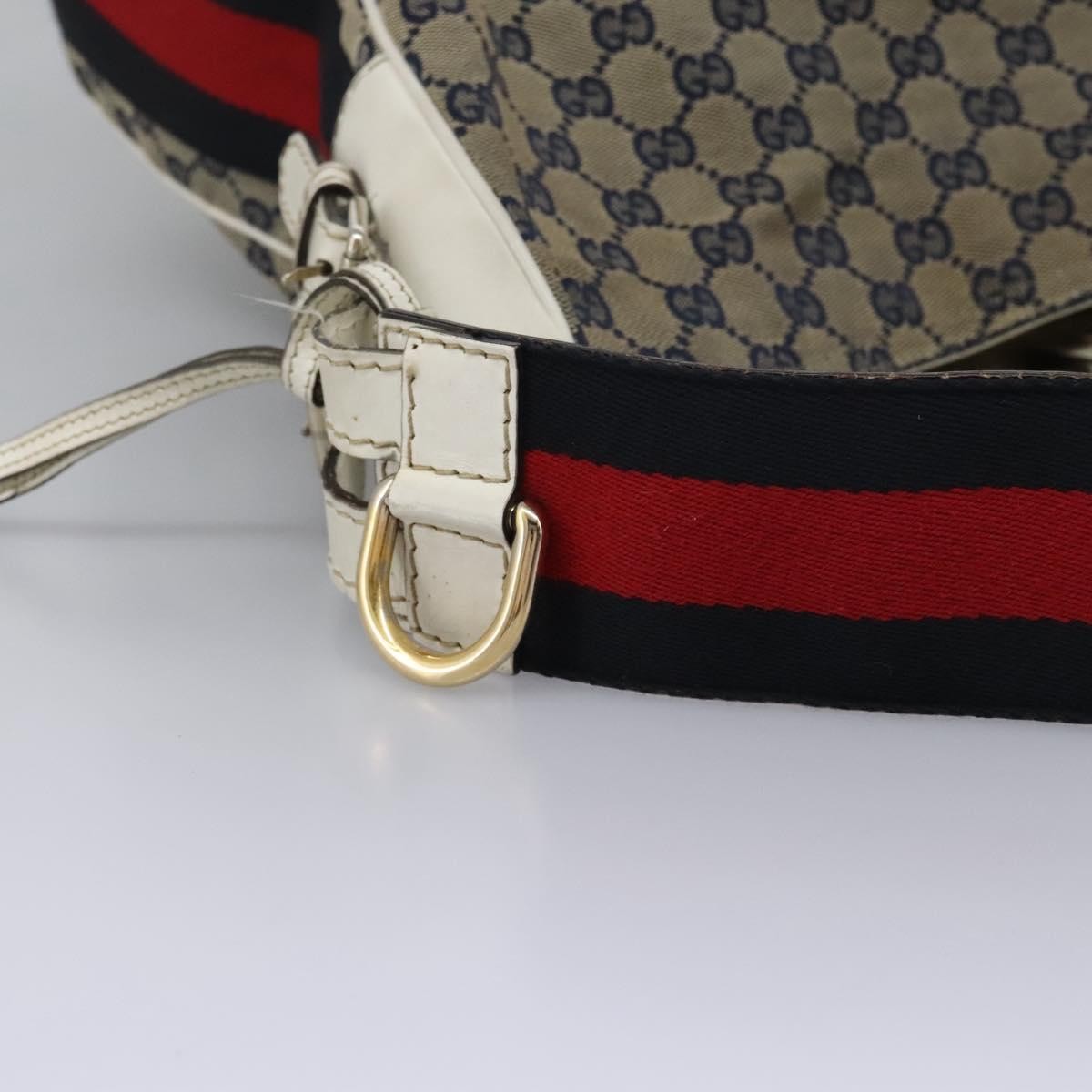 Gucci Heritage Web Hobo GG Canvas, NAVY, CANVAS, Shoulder bag